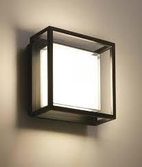 black square framed led wall light