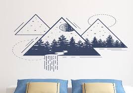 Geometric Wall Decal Forest Wall Art