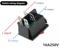 It includes an led connected between one switch terminal and the third pin, as below. Kcd4 Rocker Switch On Off 2 Position 4 Pins 6 Pins Electrical Equipment With Light Power Switch Switch Cap 16a 250vac 20a 125v On Off Rocker Switch Spst Rocker Switchspst Switch Aliexpress