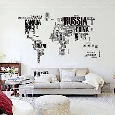 World Map Wall Stickers Home Decor