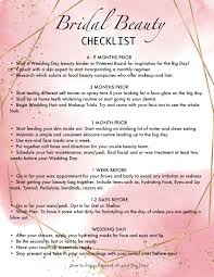bridal beauty checklist lisa pelayo
