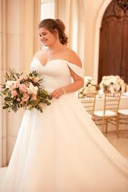 Fit for a queen, this collection of vintage inspired wedding dresses will give you. Simple Off The Shoulder Satin Ball Gown Kleinfeld Bridal