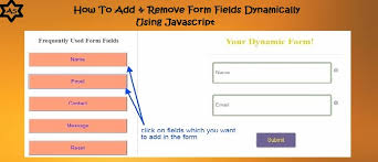 dynamic form in html using javascript