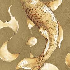 Seabrook Koi Fish Gold Wallpaper 40