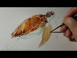 Sea Turtle Watercolor Painting