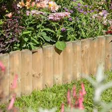 Pack Of 2 Natural Log Border Fence 30cm