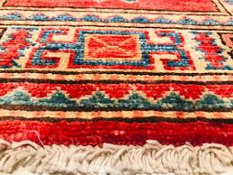 kazak hand knotted wool carpets 1970s