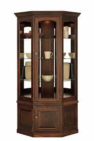 Hardwood Corner Curio Cabinet From