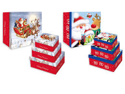 christmas stacking nested gift box