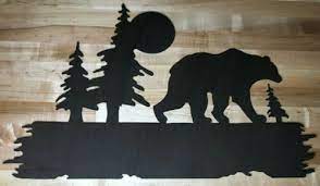 Metal Bear Wall Art Metal Rustic Forest