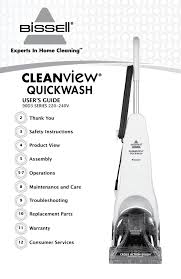 bissel cleanview quickwash owner manual