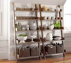 Kitchen cabinet plans white narrow hutch. Studio 33 75 X 75 Ladder Shelf Pottery Barn