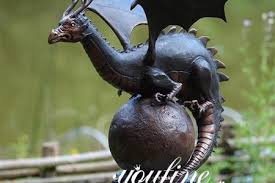 Guardian Bronze Dragon Sculptures