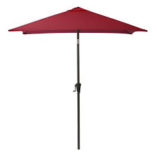 Wine Red Fabric Patio Umbrella