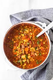 ground beef vegetable soup cerole