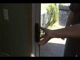 how to open a locked sliding gl door