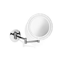 Smile 717t Hard Wired Wall Mounted 5x Magnifying Mirror With Dimmable Led Light Modo Bath