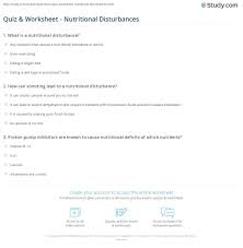 quiz worksheet nutritional