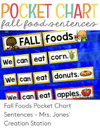 Pocket Chart Fall Poodnentencer Fall Foods We Can Eat Corn