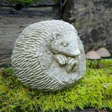 Round Hedgehog Stone Statue Outdoor