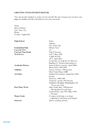 Resume Template For High School Graduate With No Experience