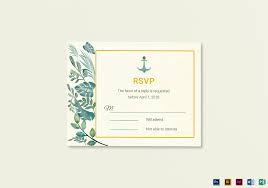 Nautical Wedding Rsvp Card Template