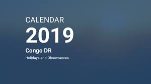 January 3, 2020 december 1, 2019 by calender guy. Year 2019 Calendar Congo Dr