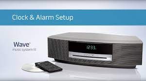 bose wave iii clock alarm setup
