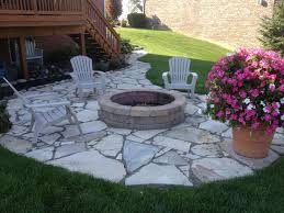 Canadian Flagstone Patio And Firepit