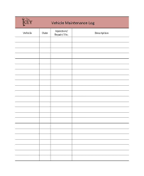 025 Vehicle Maintenance Log Excel Template Rare Ideas
