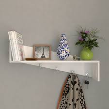 White Wood Modern Touch Wall Shelf Wall