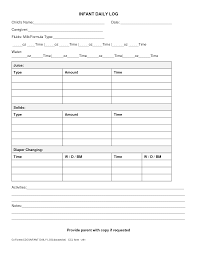 Child Care Daily Report Template Schedule Form 14 Invoice