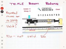 a student used a triple beam balance to