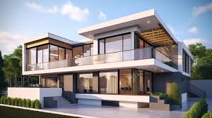 modern house design in 3d showcasing a