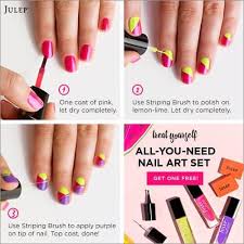 bright easy nail art tutorial from julep