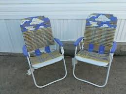 vintage folding lawn chairs beach pvc