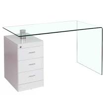 hornet glass laptop desk with white