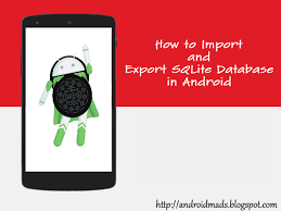 how to import and export sqlite database