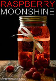 homemade raspberry infused moonshine