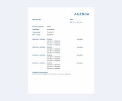 microsoft word meeting agenda templates