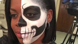skeleton makeup just in time for halloween