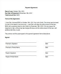 Agreement Payment Plan Letter Sample Repayment Ffshop Inspiration
