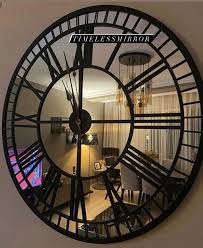 Black Mirror Clock Wall Decor