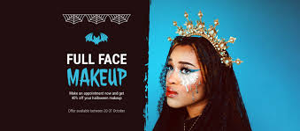 full face halloween makeup ad template