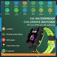 HÀNG CHÍNH HÃNG ] Đồng hồ Thông minh trẻ em Y88 định vị GPS nghe gọi Wifi  Chống Nước