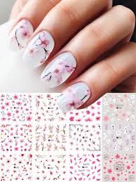 12 sheet sakura print nail art stickers