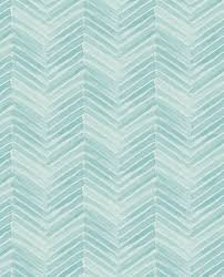 Tilde Turquoise Chevron Wallpaper