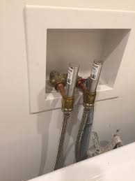 While not mandatory, it's also a good idea to turn the hot and cold water connections to the washing machine just to be safe. Do Hammer Arrestors Go Bad Washing Machine Started Hammering After A Couple Of Years Plumbing