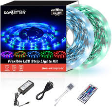 Amazon Com Daybetter Smd 3528 Led Strip Lights 32 8ft With 44 Key Remote 2 Rolls Of 16 4ft Home Improvement