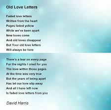 old love letters poem by david harris
